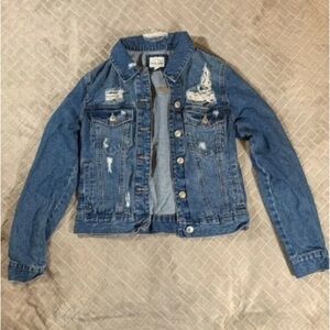 Stylish Distressed Denim Jacket